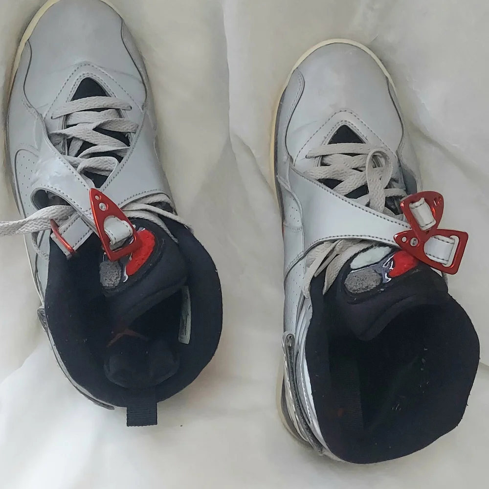 Nike Air Jordan 8 Retro "Reflections of a Champion" Refelctive Gray Sneakers 8.5 - Picture 10 of 14